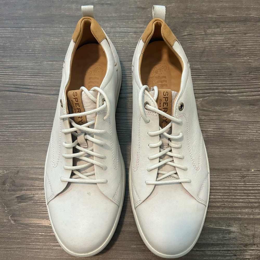 Sperry White and Tan Men's Sneakers